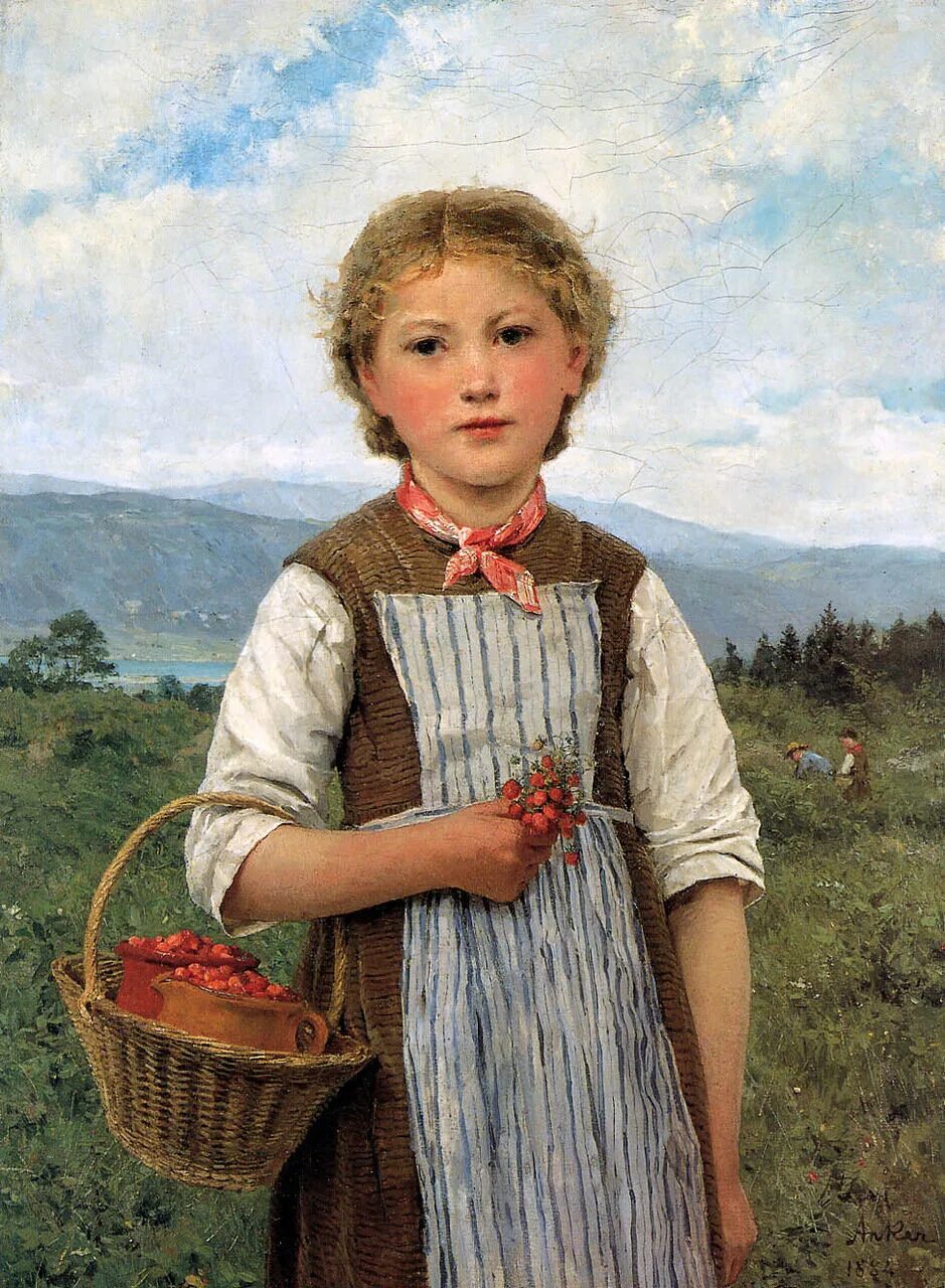 Картина девочка. Альберт Самуэль анкер /Albert Samuel Anker/ (1831-1910, Швейцария). Альберт анкер художник картины. Георгиос Яковидис, 1853-1932.Греция.дети.. Швейцарский художник Альберт анкер.