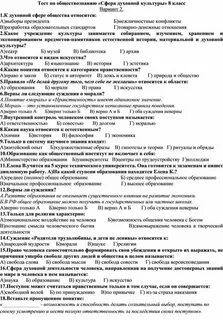 Основные сферы тестирования