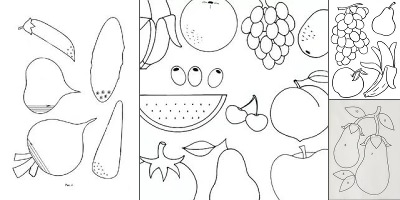 овощи и фрукты шаблоны для аппликации