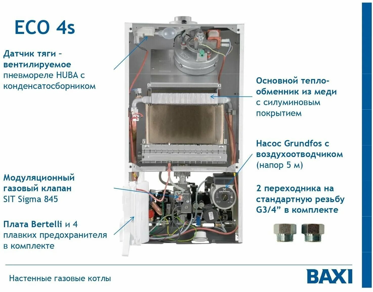 Воздух в котле бакси