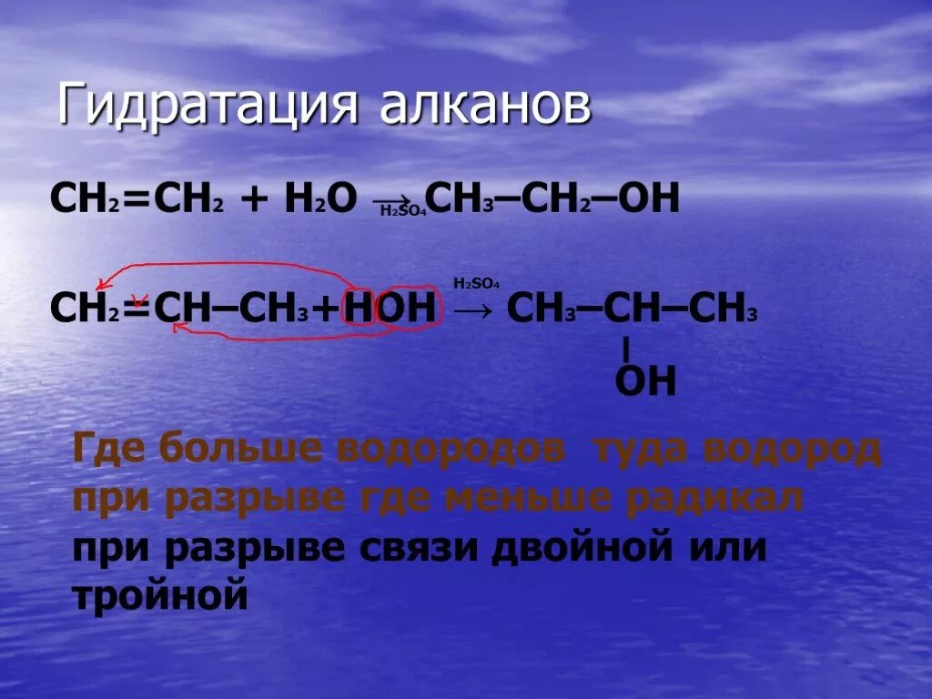 Ch ch h2o h. Ch3 Ch ch2 гидратация. Гидролиз и гидратация. Гидратация с алканами. Гидрирование алканов ch4 +h2.