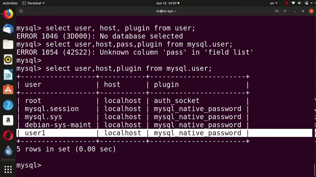 MYSQL Error!. Root@localhost. Error 1698 (28000): access denied for user 'root'@'localhost'. SSH user1@localhost Ubuntu. 1045 access denied for user root