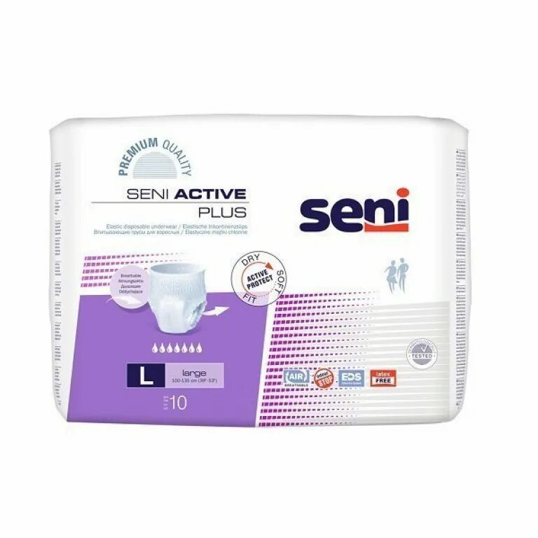 Seni Active трусы впитывающие для взрослых Medium, 10 шт./уп.. Подгузники Seni Active normal Medi l. Подгузники Seni Active normal Medi l XL.