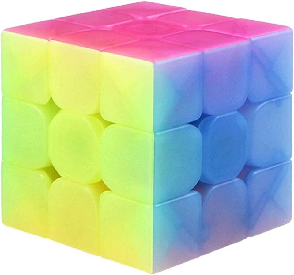 Jelly cube. Кубик 3x3 QIYI MOFANGGE Warrior w Stickerless. Джелли куб. Желе кубики. Магический куб головоломка.