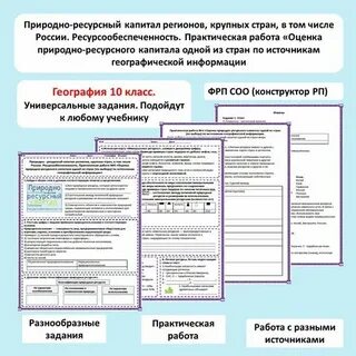 Виды природных ресурсов практическая работа