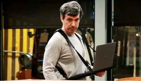 Nathan Fielder With His Laptop is an exploitable image of comedian Nathan F...