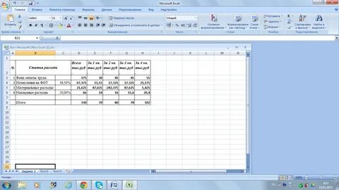 Процессор электронных таблиц microsoft excel