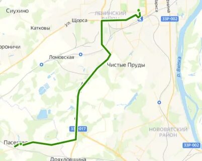 Карта маршрута 115