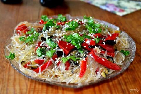 Фунчоза огурцы перец болгарский