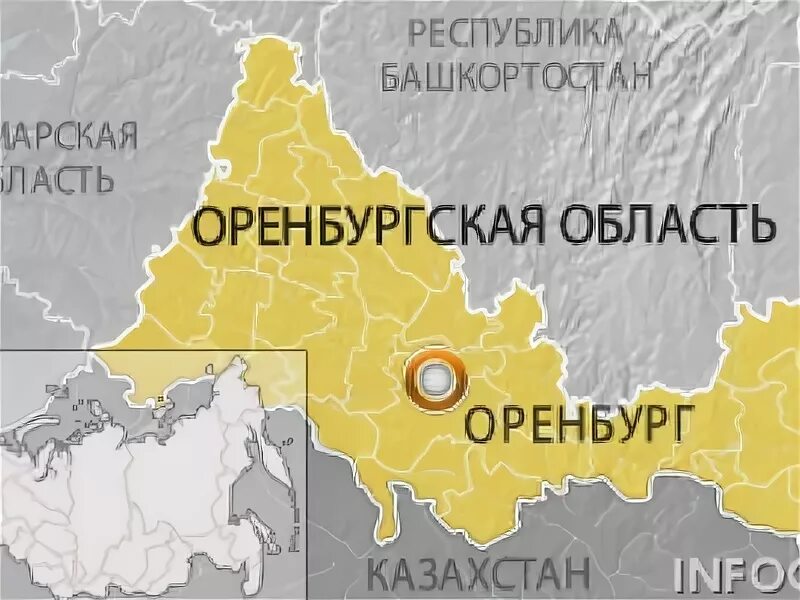 Карта Оренбургской области. Оренбургская область граничит с Казахстаном. Граница Оренбургской области и Казахстана на карте.