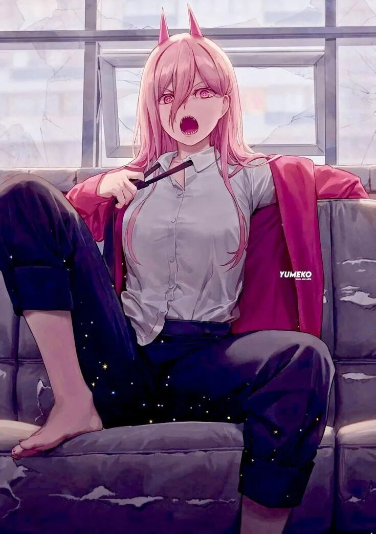 Человек бензопила денджи и резе. Резе человек бензопила арт. Пауэрс человек бензопила. Chainsaw man резе арт. Power из chainsaw man.