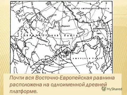 Контурная карта европейской равнины