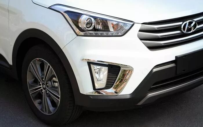 Противотуманные фары хендай крета. Хромированные накладки Hyundai Creta. Накладки на фары Hyundai Creta. Хром Хендай Крета. Хром накладки на Хендай Крета.