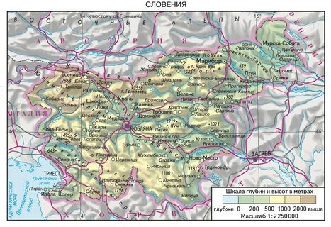 Словения карта на русском