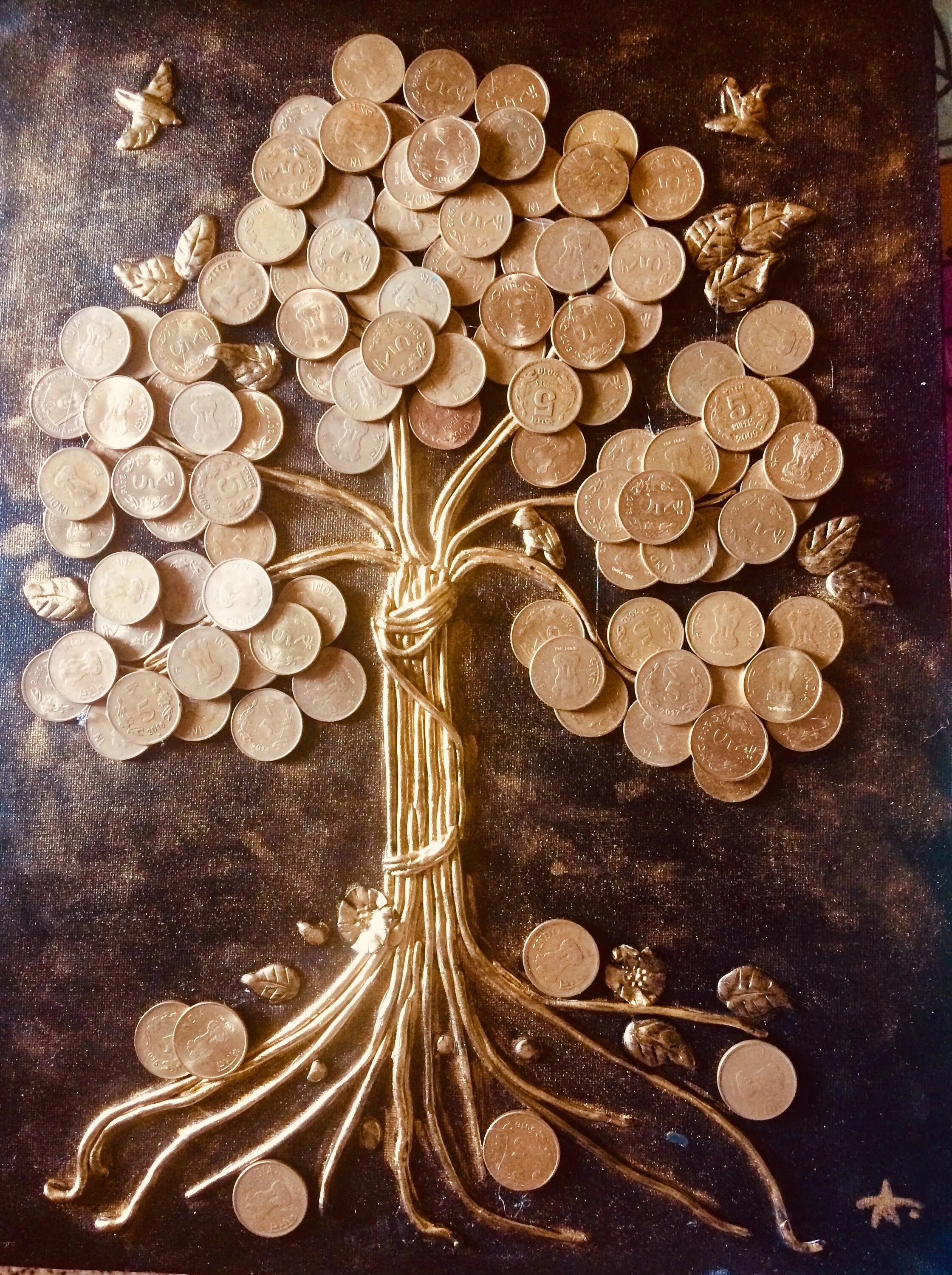 Денежное дерево. Дерево с деньгами. Денежное дерево открытка. Благополучие и процветание.