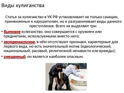 Хулиганство сотрудника полиции