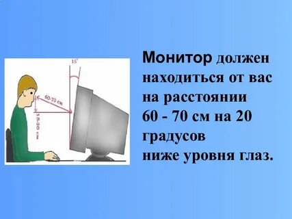 Оптимальное расстояние от глаз до экрана