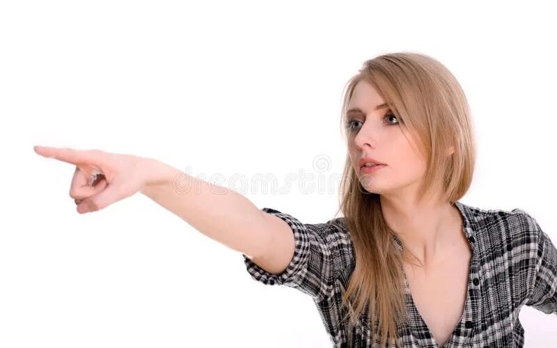 She is pointing at me