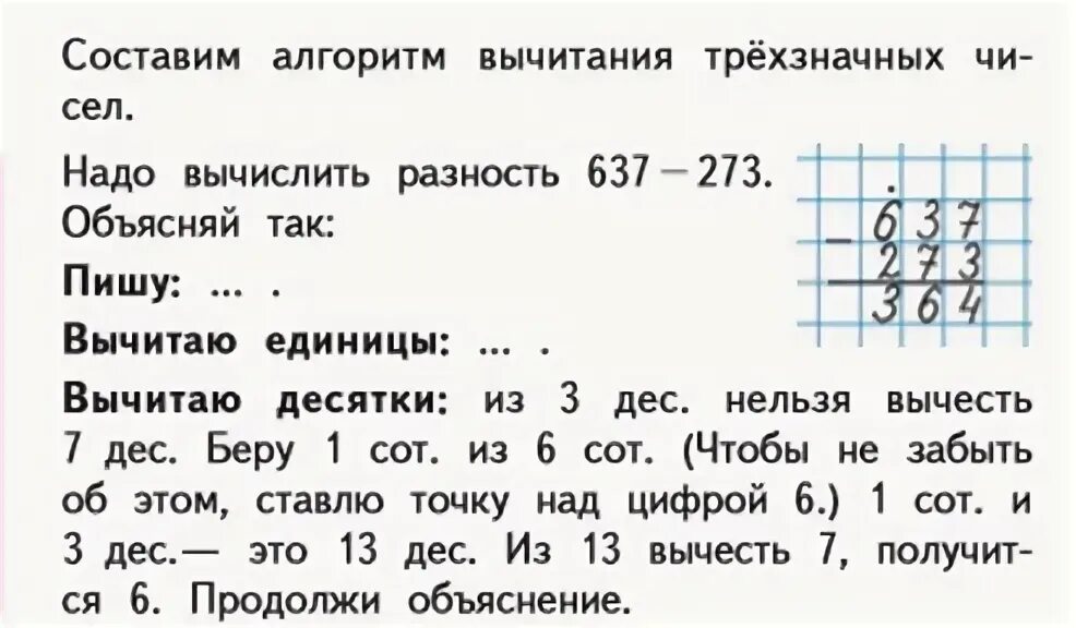 Алгоритм вычитания трехзначных чисел 3 класс. Вычитание трёхзначных чисел 4 класс школа России. Алгоритм сложения и вычитания трехзначных чисел в столбик. Алгоритм сложения трехзначных чисел.