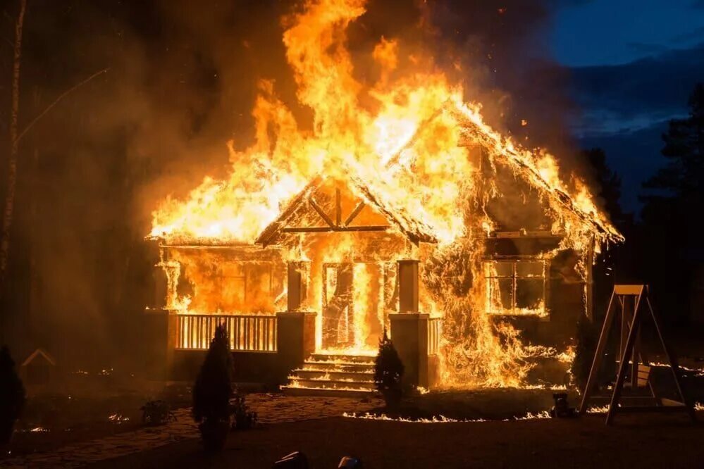 House is burning