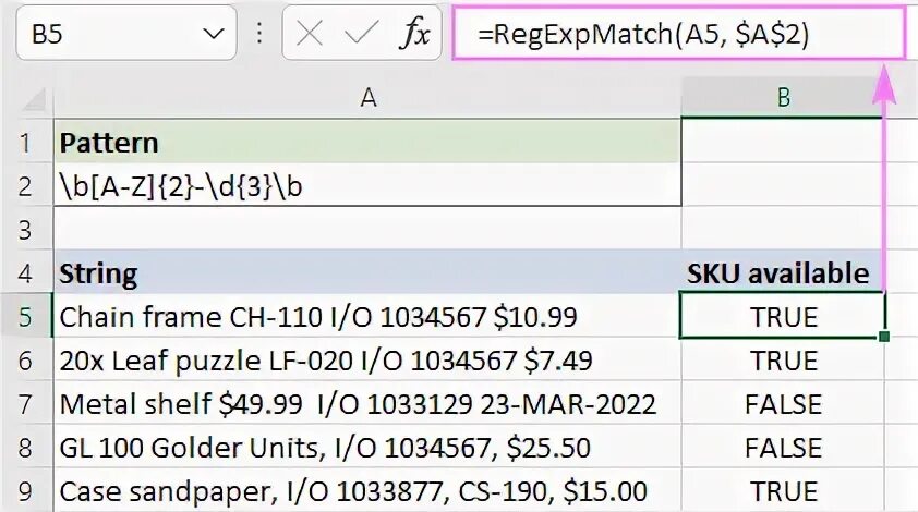 Regular expression matching