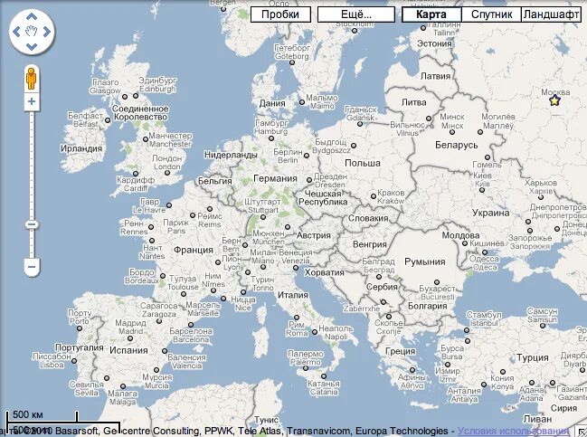Карта россии гугл карты. Карта - Европа. Карта Европы гугл. Карта Европы с городами. Карта Европы со спутника.