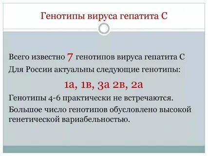 Генотипы вируса гепатита c