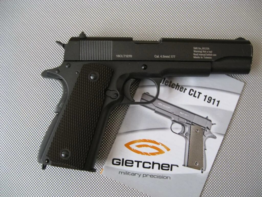 Кольт 1911 Gletcher. Пневмат 24 магазин оружия