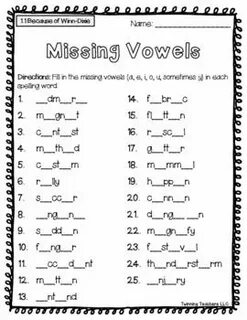 Missing vowels