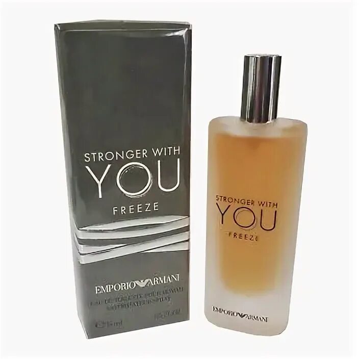 Stronger with you only. Emporio Armani stronger with you 15 ml. Giorgio Armani - stronger with you 15 ml. Emporio Armani stronger with you Freeze pour homme EDT 15ml. Giorgio Armani Emporio stronger with you Freeze.