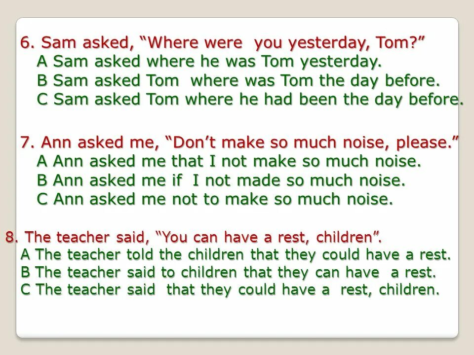 She ask me if i do. I asked where has Tom gone косвенная речь. Sam asked Tom в косвенной речи. Sam asked where were you yesterday Tom презентация. Tom asked where does he Live.