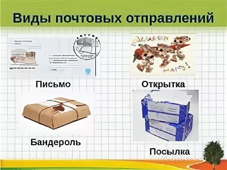 Почта виды отправлений