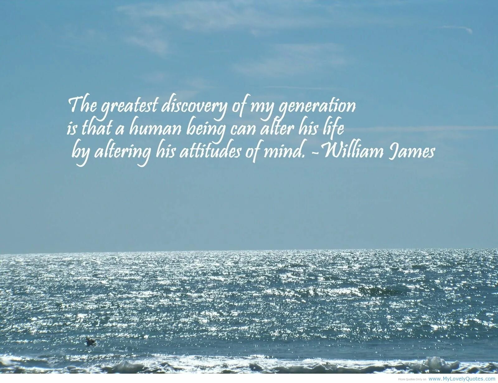 The great Discovery. Quotations about Generations. Life is Discovery. A great discovery