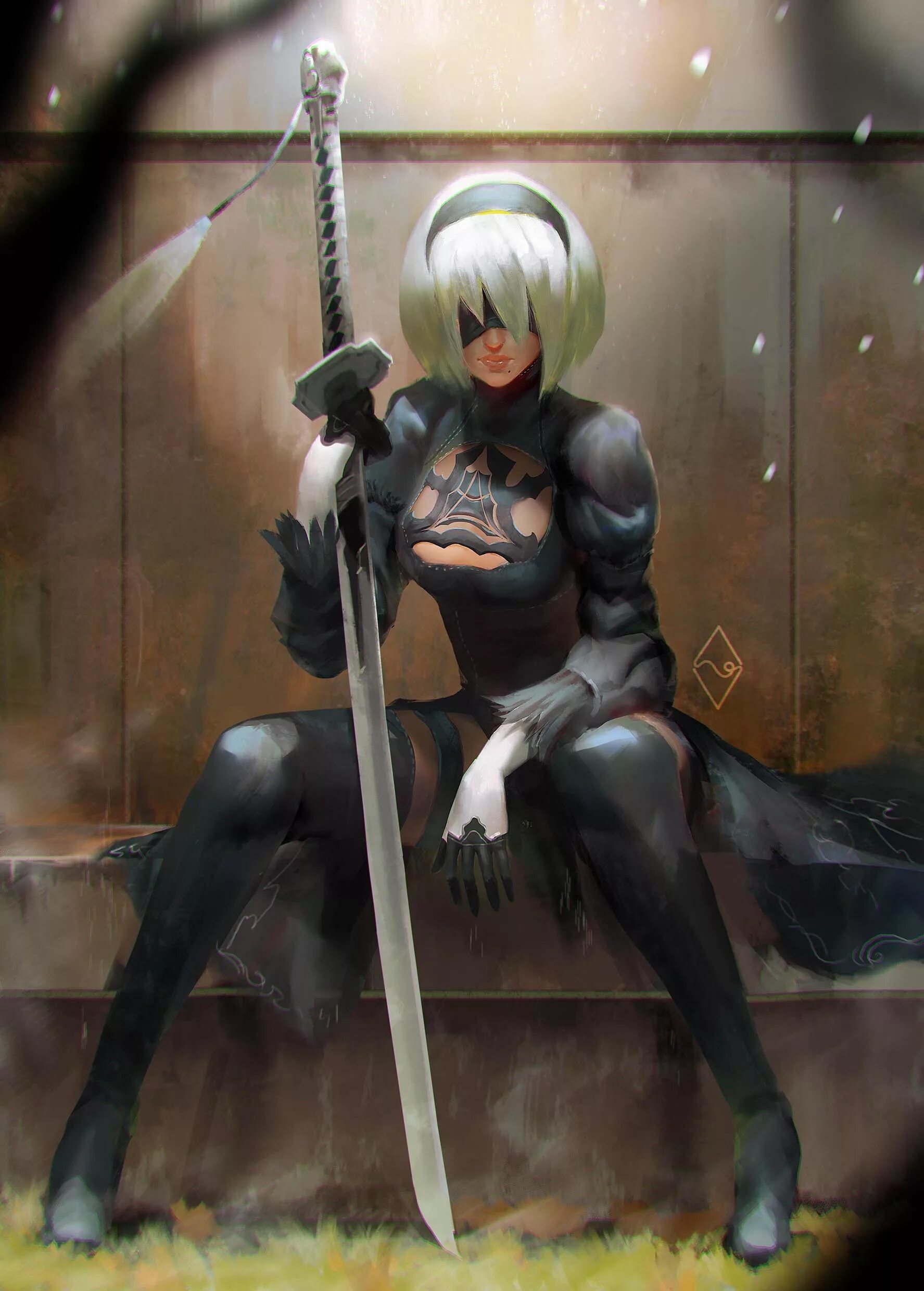 Ниер автомата 2b. 2b из игры NIER: Automata. Йорха-2b. Арт 2b из NIER Automata. Nier rule 34