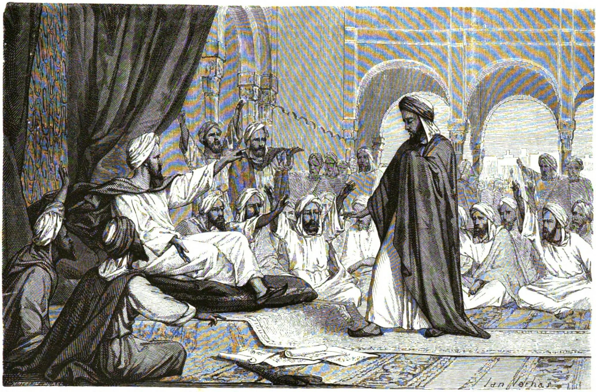 Откровение мухаммеда. Пророк Мухаммед проповеди. Эмир арабский халифат картина. Сейид в арабском халифате.