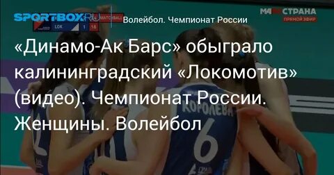 Волейбол динамо ак барс новости