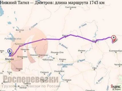 Расстояние тагил