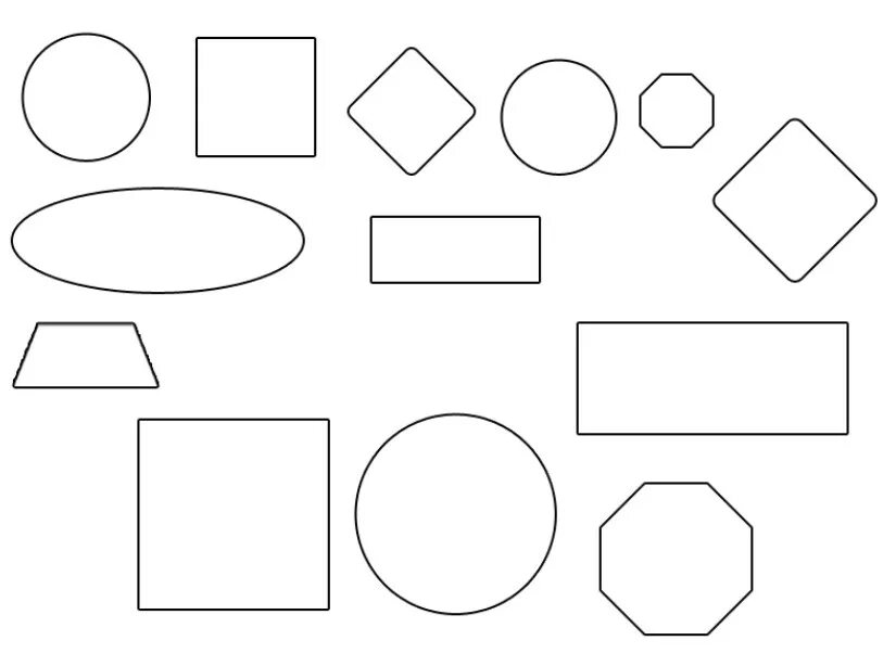 Печатаем фигуры. Фигурки для вырезания. Фигурки детей для вырезания. Геометрические фигуры для дите. Простые фигуры.