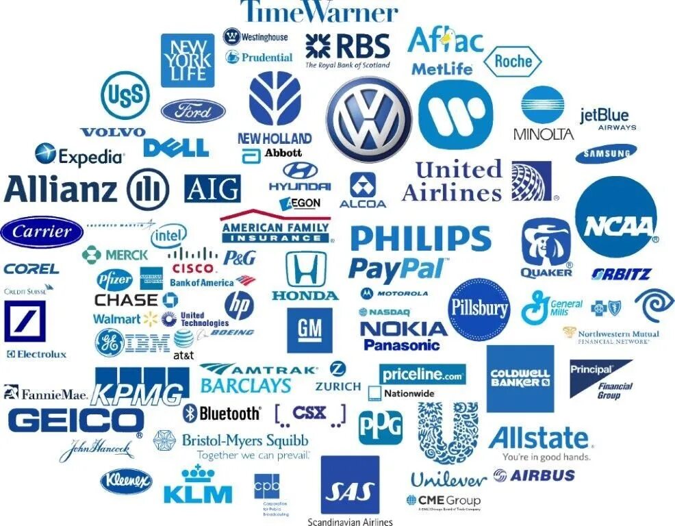 Как называется бренд где. Бренды на синем фоне. Синий логотип. Логотипы брендов. Синие бренды.