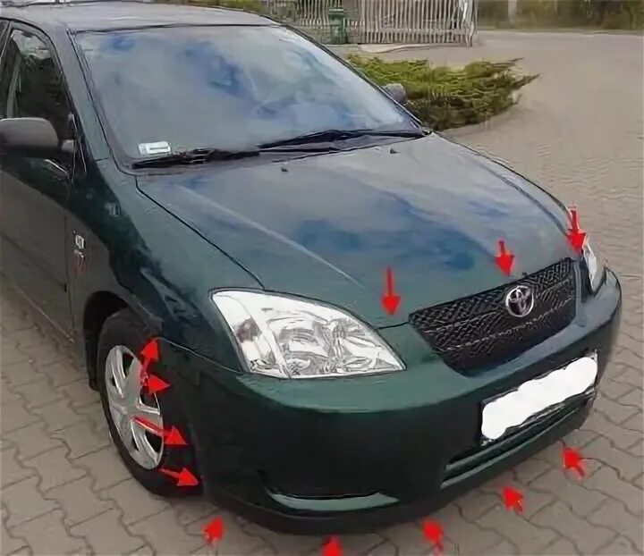 Как снять передний бампер тойота королла 120 Купить Toyota 521191E750D0 (52119-1E750-D0) Cover, Front Bumper. Цены, быстрая д