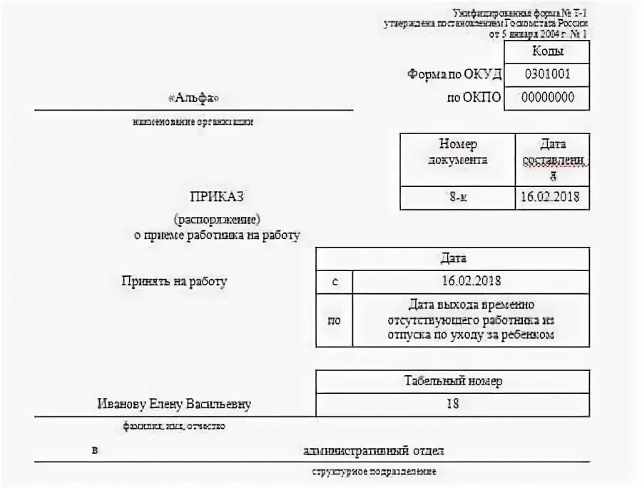 Как оформить на время декретного отпуска