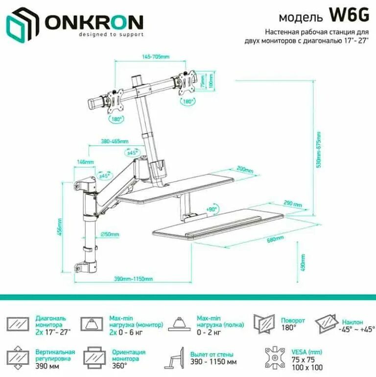 Onkron для монитора. Крепление для 2 мониторов onkron. кронштейн на стену onkron w6g. onkron g120. рабочая станция настенная onkron.