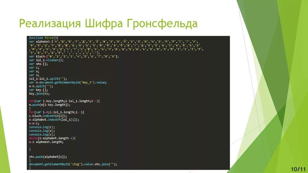 Шифр Гронсфельда. Зашифрованный код программы. Программная реализация шифрования. Программный код шифрование.