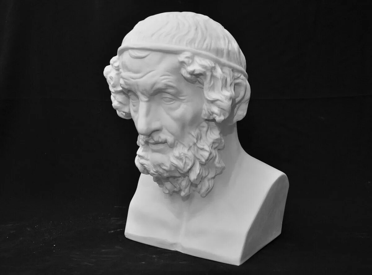 Гипсовые фигуры. Гомер бюст гипс. Гомер бюст, гипс (арт.10-136. Гомер гипсовая голова. Гомер скульптурный портрет.