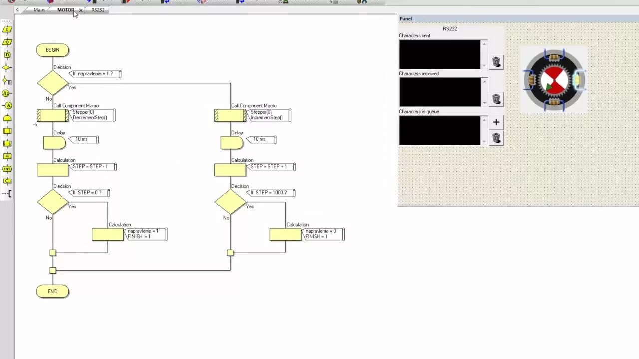 Flowcode 10. Шаговый двигатель протеус. flowcode. flowcode примеры. библиотека для flowcode.