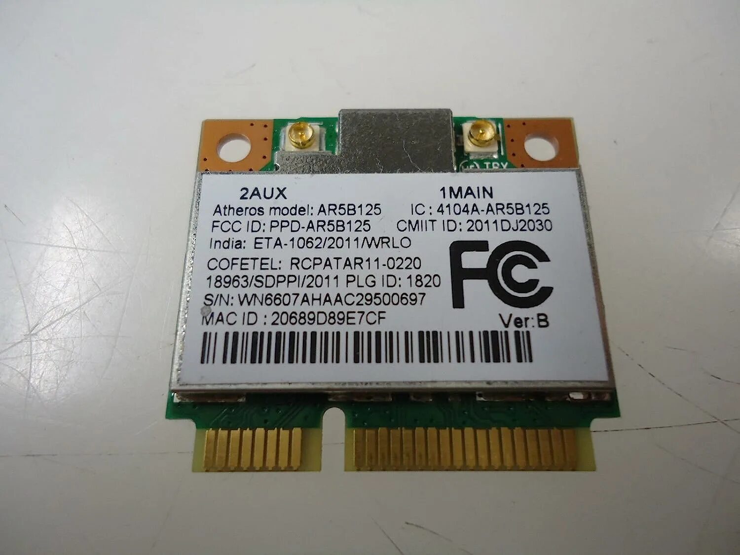 Ar5b125 wireless network adapter. Wi-fi модуль atheros ar5b125. anatel ar5b125. qualcomm atheros ar5b125 нетбук. atheros ar5b225 asus celeron.