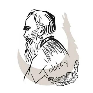 Лев толстой черно белый