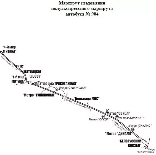 Расписание автобуса 904 дзержинский. Маршрут 904 автобуса Москва остановки на карте. Автобус 904 маршрут Митино. Экспресс маршруты автобусов в Москве. Автобус 904 маршрут на карте Москвы.