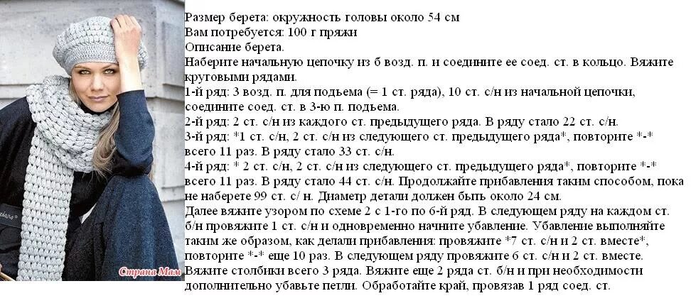 Сколько петель берет. Сколько петель набирать на берет. Сколько надо пряжи на беретку.