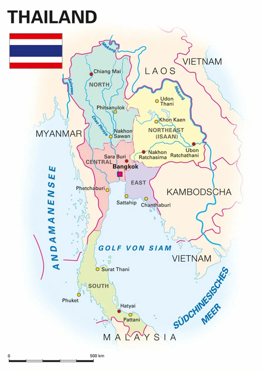 Карта тайланда на русском языке с городами. Тайланд на карте. Бангкок на карте Тайланда на русском языке. Карта Тайланда на русском языке с островами.